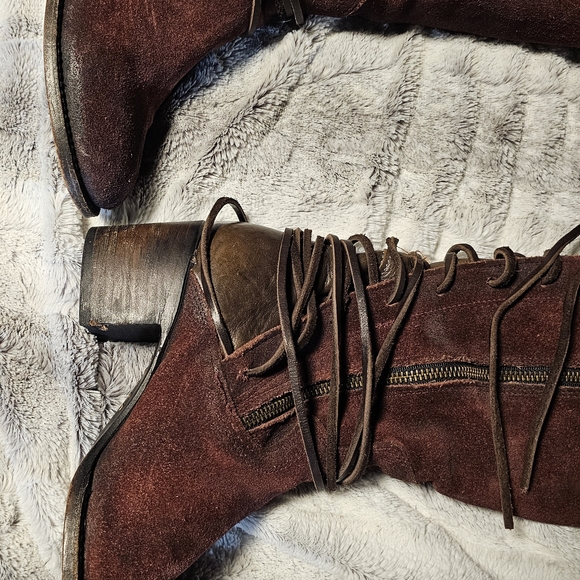 Freebird by Steven Burgundy Lace-Up Boots - Picture 13 of 16